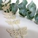Butterfly Garland Ornament, centerpiece decor for Wedding, Christmas, Holiday, Paper on a satin ribbon, with crystals