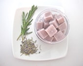 Solid Sugar Scrub Soap Cubes Lavender Rosemary Essential Oils Gift Ideas