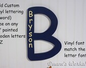 Wood Letter Custom Letters Wall hanging shabby chic cottage beach decor, wooden letters, home decor, Housewares, Wall Decor