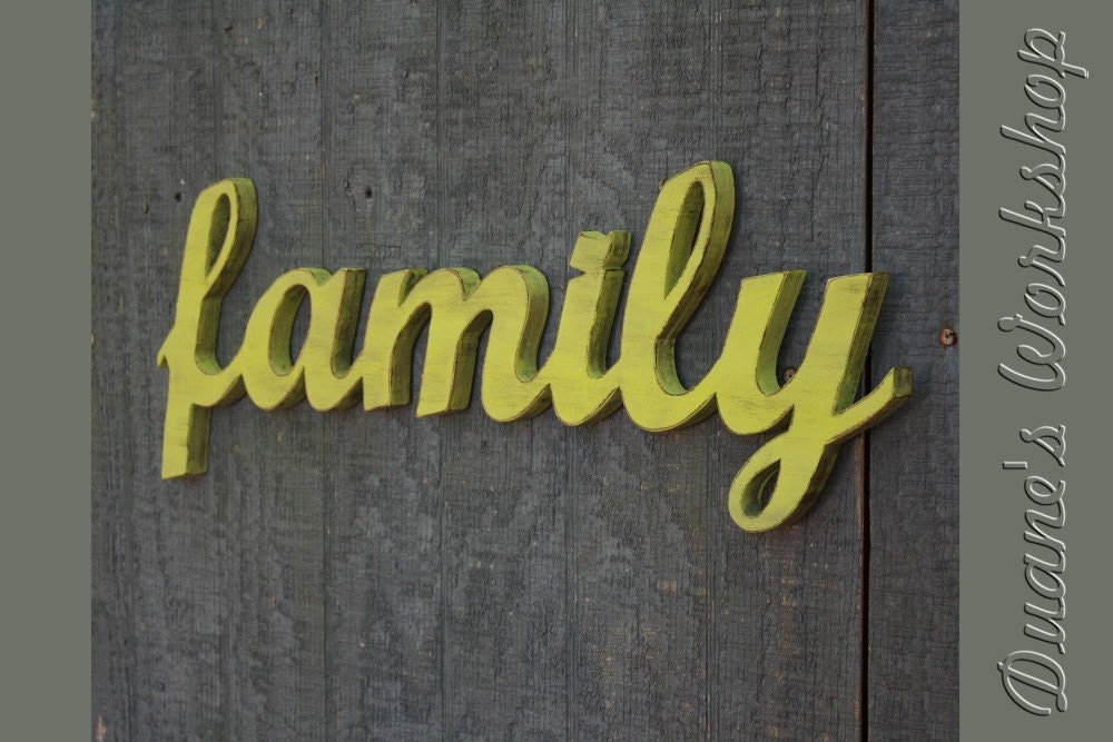 family Sign, DIY wedding decoration, Wall hanging, cottage, wooden letters, wooden sign, home decor, wood sign, Wall Decor