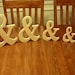 12" wooden Ampersand Photography prop, Wooden Alphabet Letters, Engagement, Wedding Decor, Photography Props, Wedding,