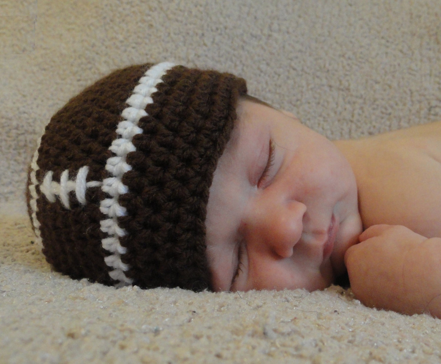 crochet football hat