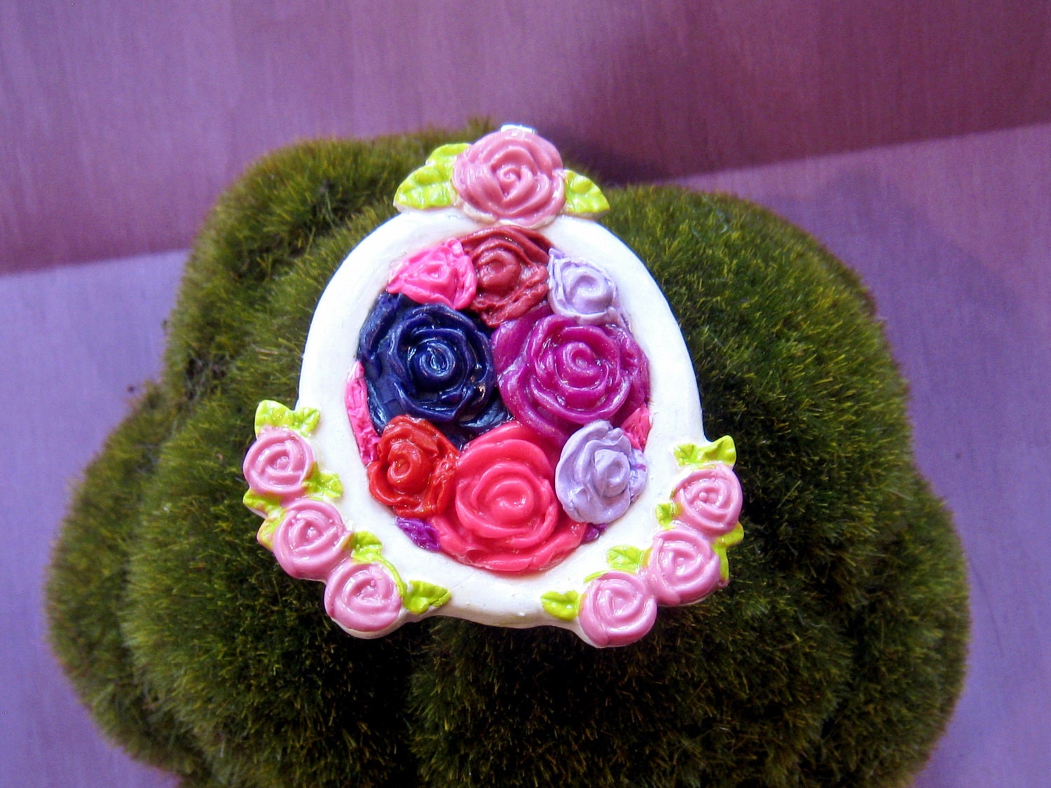 Pile of Roses (Polymer Clay Pendant)