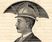 Gentleman in Steampunk Hat Digital Download for Iron on Transfer Papercrafts Pillows T-Shirts Tote Bags Burlap No 00214