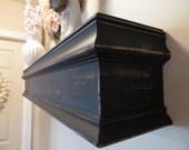 Black Mantle, 36"L Country Rustic Black Mantle, Mantel,Shelf Fireplace, Wall Hanging, Mothers Day, Floating Shelf