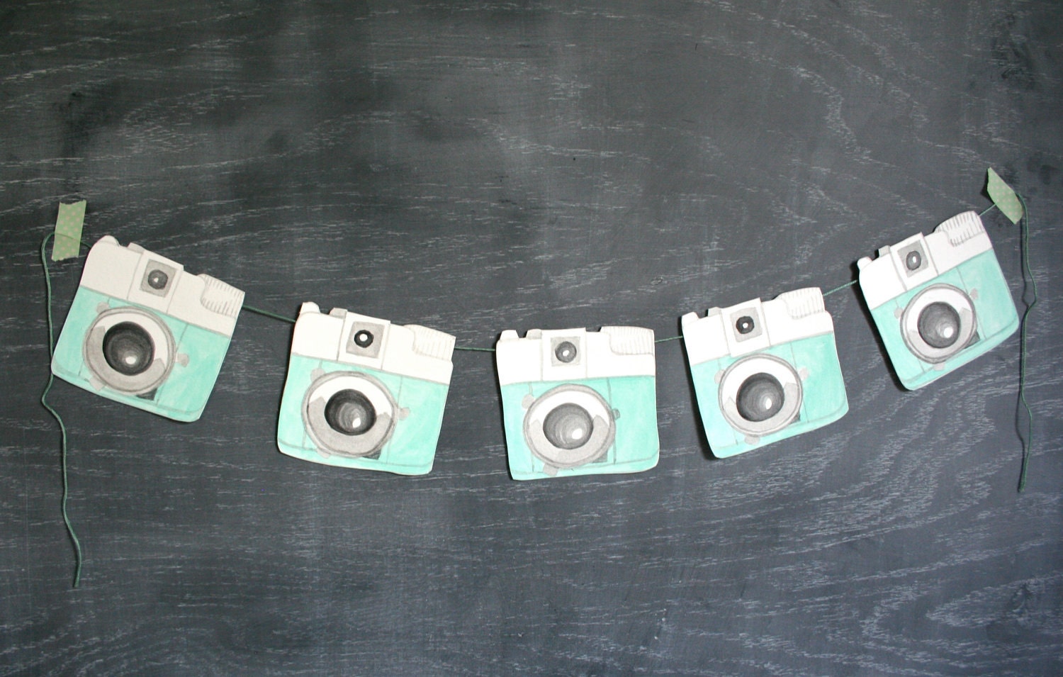 Hand Painted Holga Garland, Mint