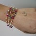 Wire crochet 14k gold Bracelet,Amethyst,Ruby Jade ,Green Aventurine and Freshwater Pearls earrings,Gemstone earrings-Lalita earrings