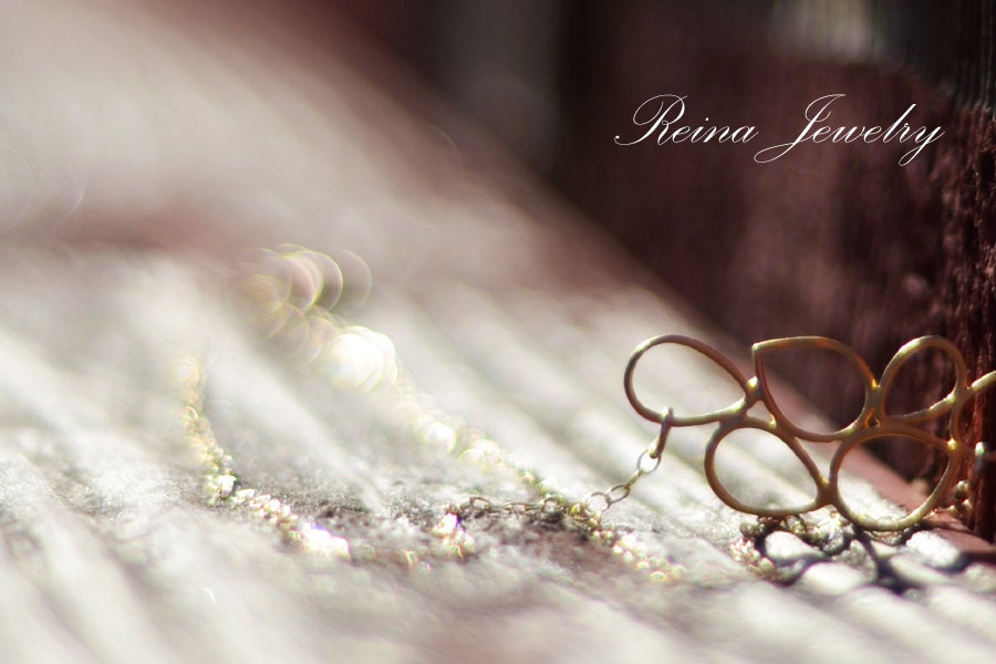 Gold Teardrop Necklace - Bridal Necklace - Organic Jewelry - Small Gold Pendant Necklace