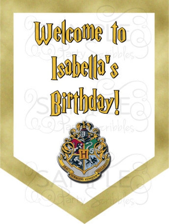 Welcome Party Sign & House Table Signs for Harry Potter Inspired Party Il_570xn