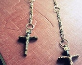 Cross Earrings Vintage