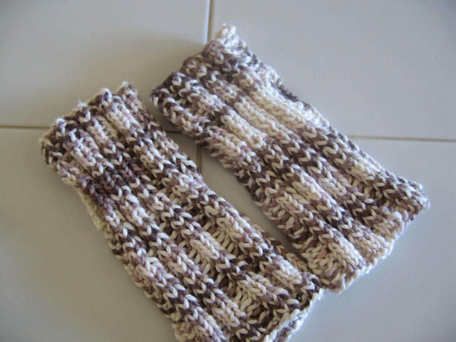Ribbed Fingerless Gloves - PDF