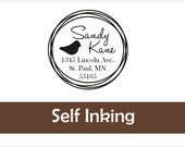 Custom Address Self Inking Stamp -  Sandy