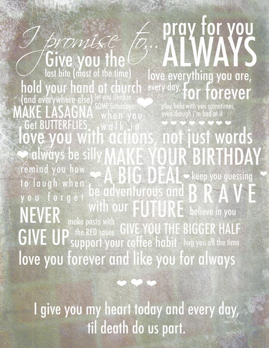Wedding Vows Typography