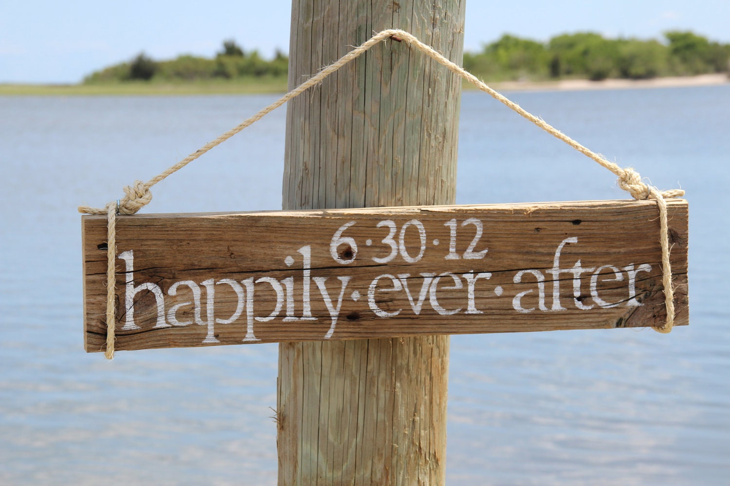 Custom wedding sign- "Happily Ever After" with wedding date...Bridal shower gift, engagement gift, or wedding gift