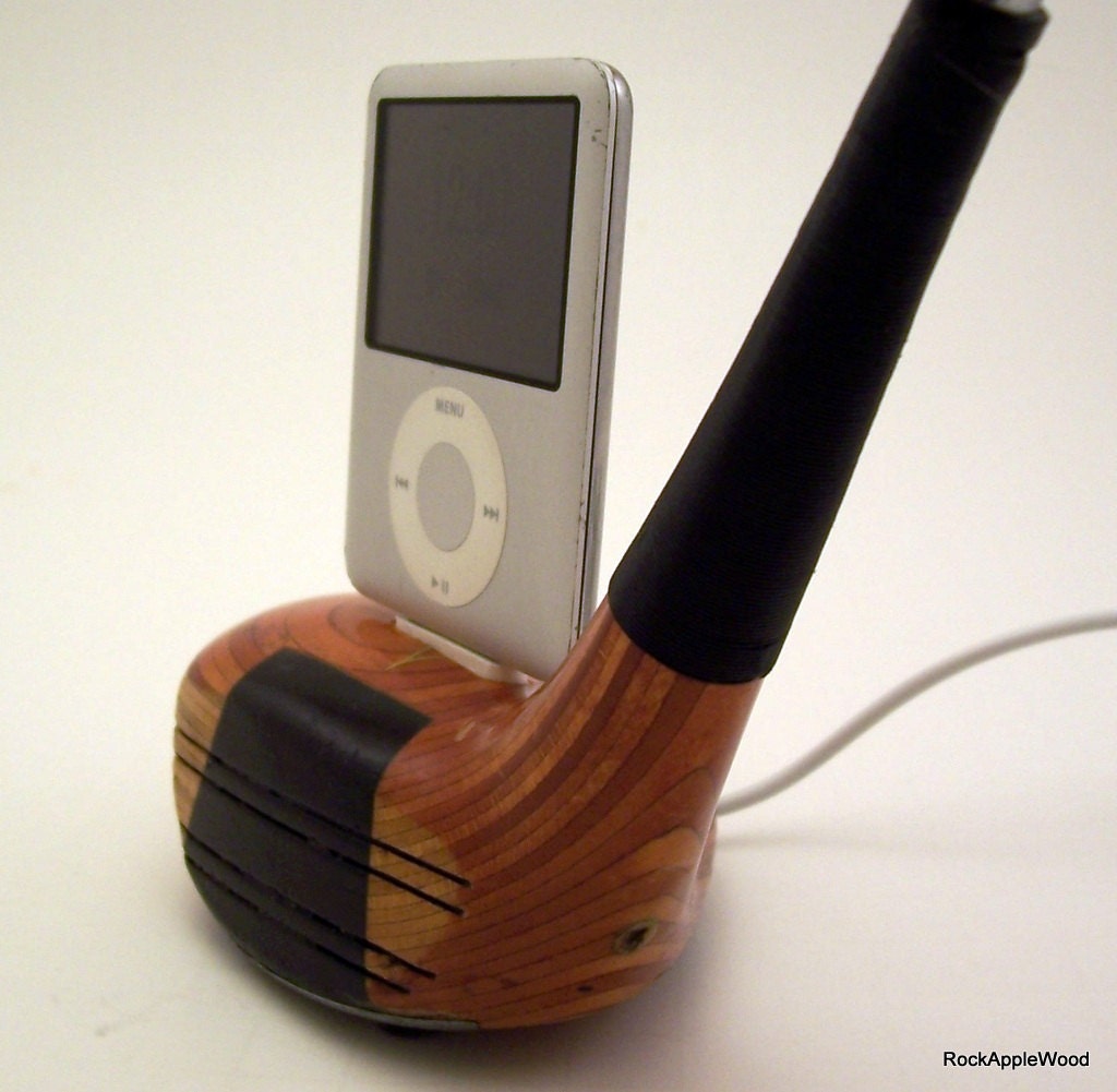 Vintage Wooden Golf Club iPhone Dock -ICN408