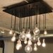 Industrial Chandelier with vintage bulbs
