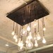 Industrial Chandelier with vintage bulbs