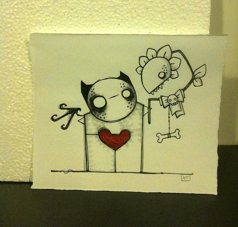 ROSES ARE BORING - Rufus - Original illustration