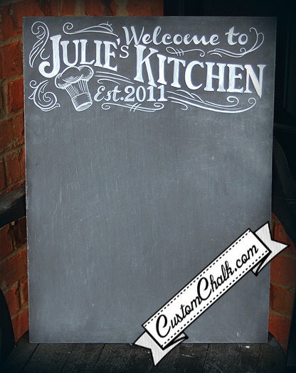 Personalize Kitchen Sign - Custom Kitchen Sign - Kitchen Chalkboard