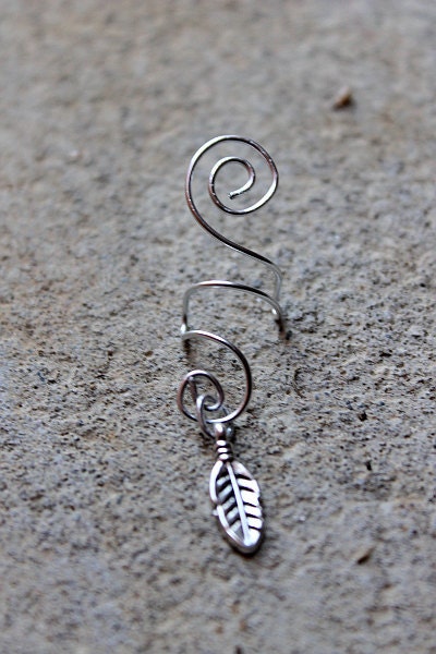 Silver (or Gold) leaf ear cuff