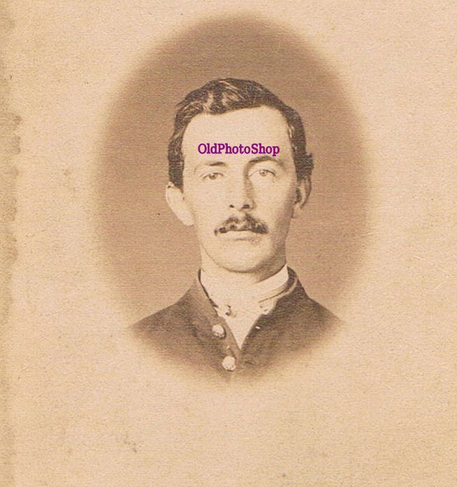 1860's Civil War Era Federal Union Civil War Soldier Carte De Visite Photograph, cdv