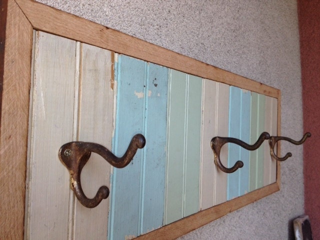 Reclaimed Wood Beadboard Towel, Coat, Wall Hook