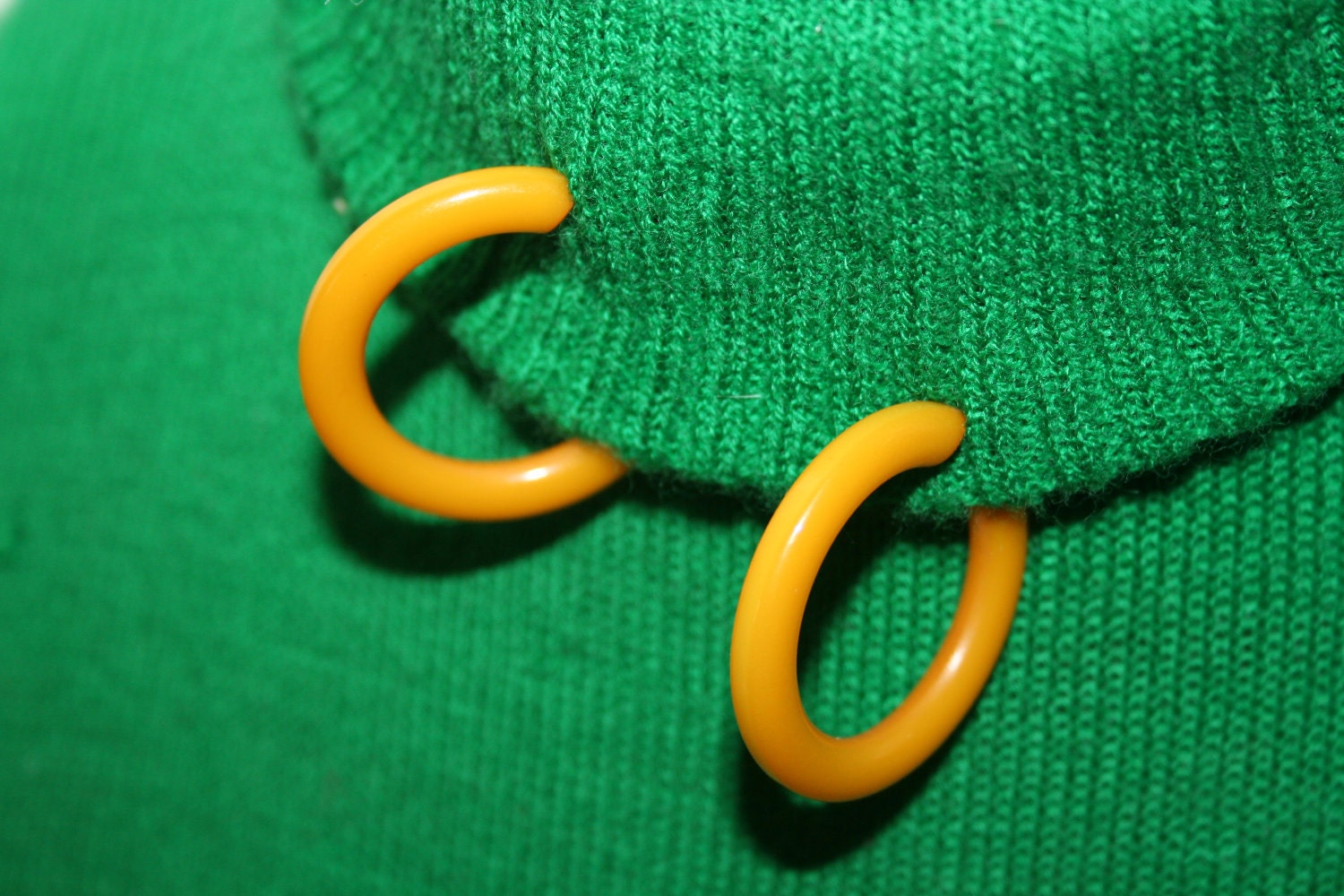 Butterscotch Bakelite Plastic Hoop Earrings Clip On Style