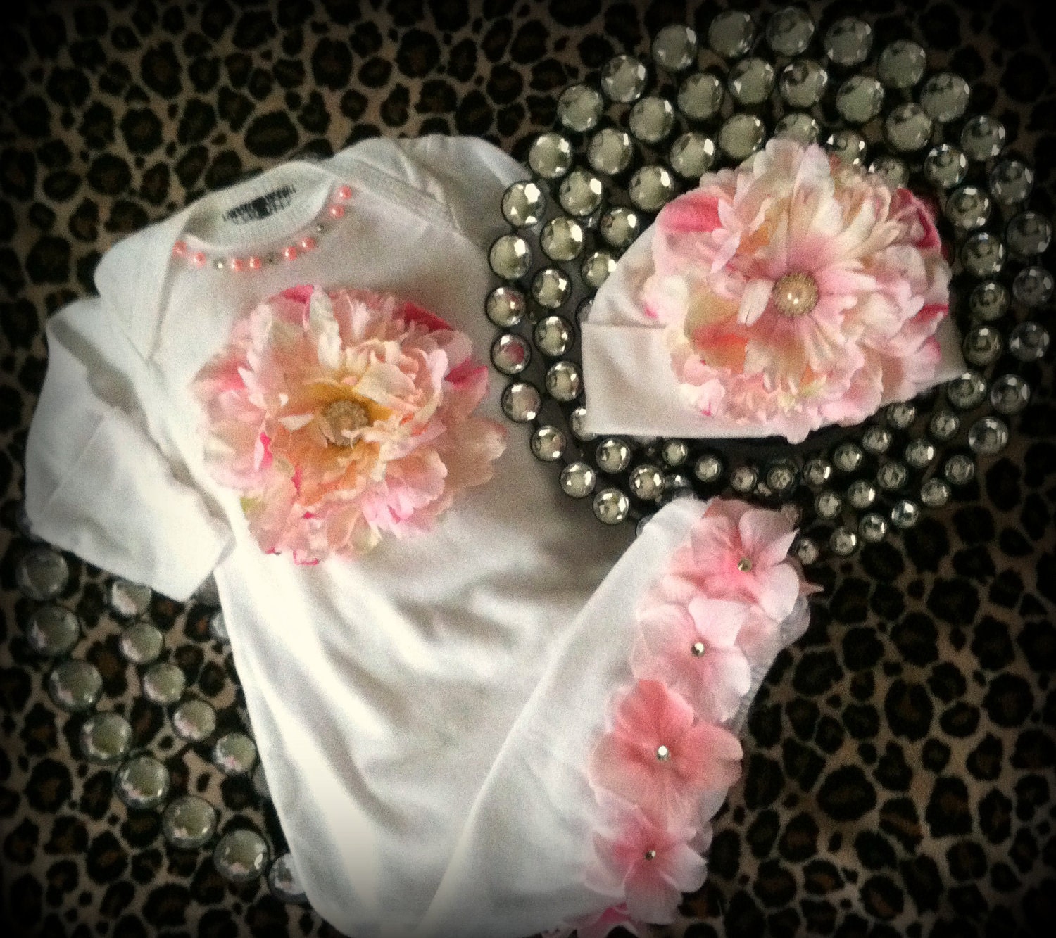 Custom Glitzy Floral Take Me Home Layette