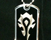 World of Warcraft Horde Symbol Dog Tag Necklace