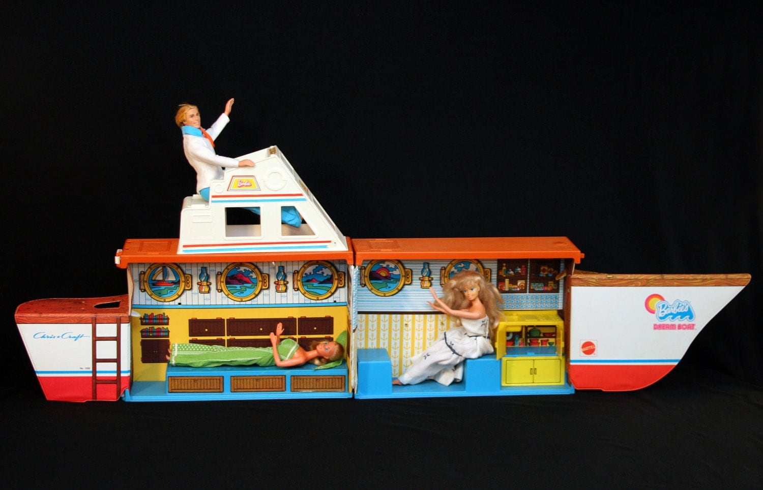 Vintage 1974 Barbie Dream Boat Chris Craft Yacht Play Set By Mattel
