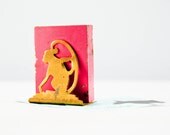 FINAL SALE Vintage Match Holder Place Card or Business Card Clip Holder