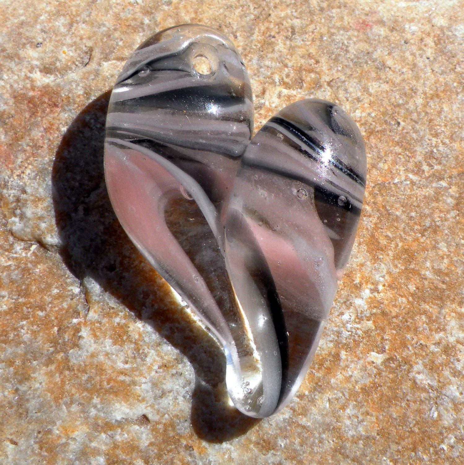 Heart Necklace Glass Jewe...