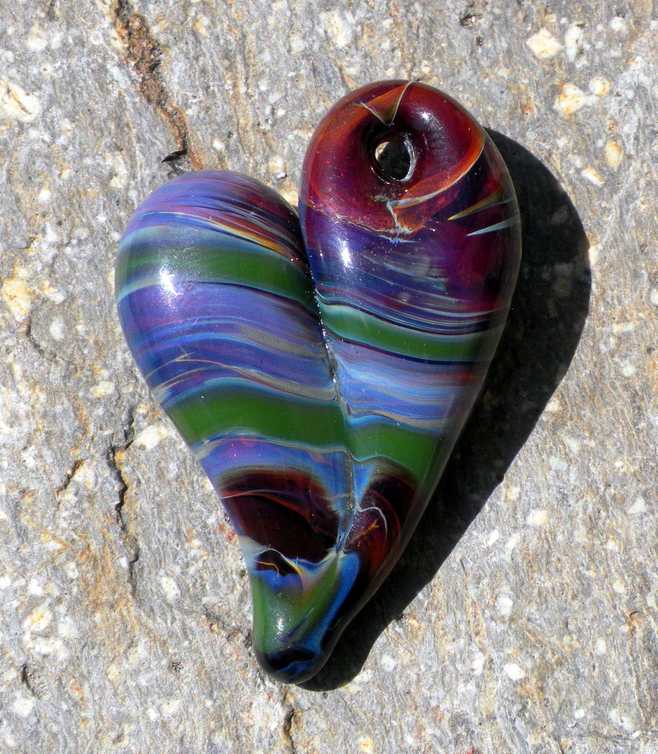 Heart Necklace Glass Jewe...