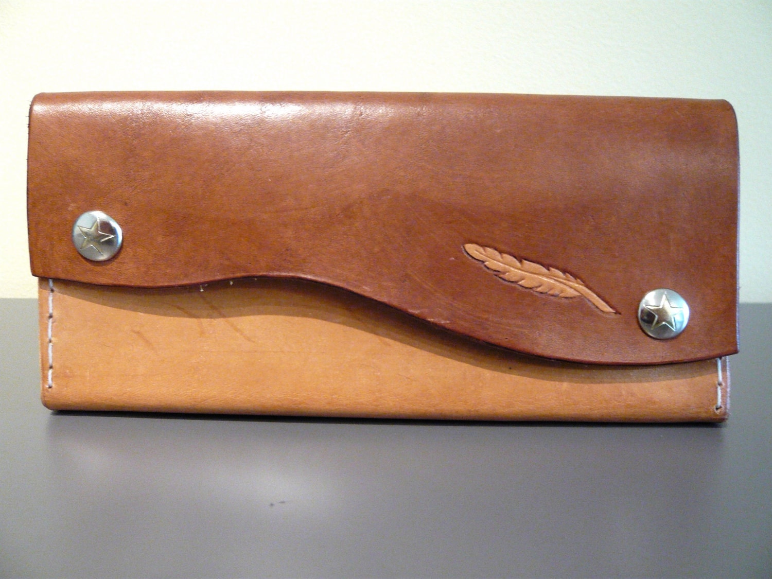 Feather Light Leather Clutch