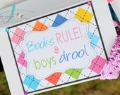 Book Themed Pencil Box/Favor Labels