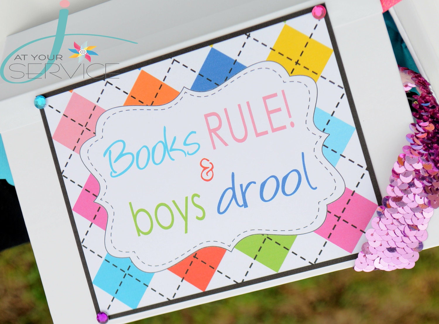 Book Themed Pencil Box/Favor Labels Il_570xn