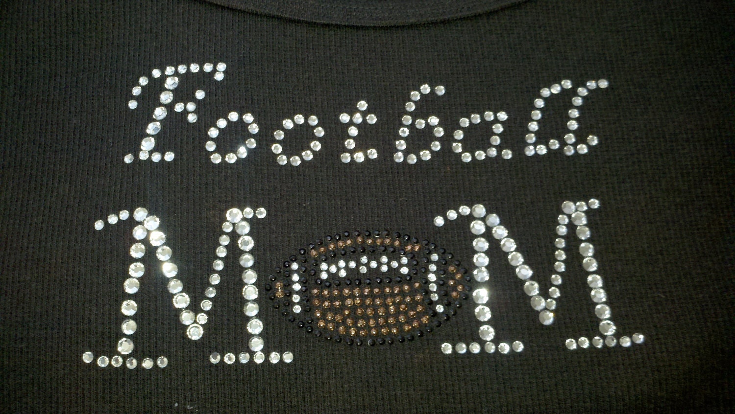 LONG SLEEVE Football Mom bling Rhinestone sports jersey shirt