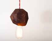 Chunk - Solid Walnut Pendant Light w/ Edison Bulb by Dylan Design Company