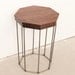 Side Table - Solid Walnut and Raw Steel