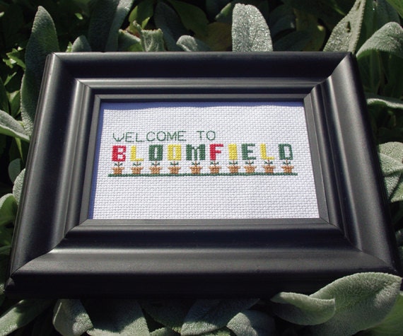 Pittsburgh Cross Stitch Pattern PDF - "Welcome to Bloomfield"