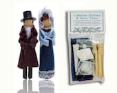Jane Austen Clothespin Doll Ornament Kit: Henry Tilney and Catherine Morland