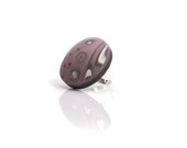 OOAK Minimalist Ring in Dusty Pink, Adjustable Ring, Wearable Art