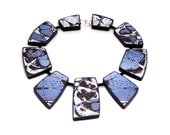 Blue Statement Necklace, Contemporary Art Jewelry - JagnaB