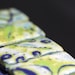 Blue And Green Translucent Mokume Gane Polymer Clay Bracelet