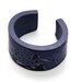 Blue Cuff Bracelet, OOAK Polymer Clay Cuff, Abstract Jewelry