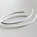 Silver Hook Earrings - Curved, Long, Modern Minimalist Sterling Silver Earrings, Simple Hook Earrings, Under 20