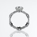 14k  white gold diamond leaf and vine wedding ring,engagement ring
