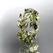 14kt  yellow gold diamond leaf wedding ring,engagement ring,wedding band ADLR120
