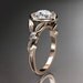 14kt rose gold diamond floral wedding ring,engagement ring ADLR129