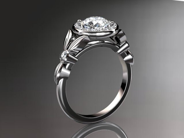 platinum diamond floral wedding ring,engagement ring ADLR129